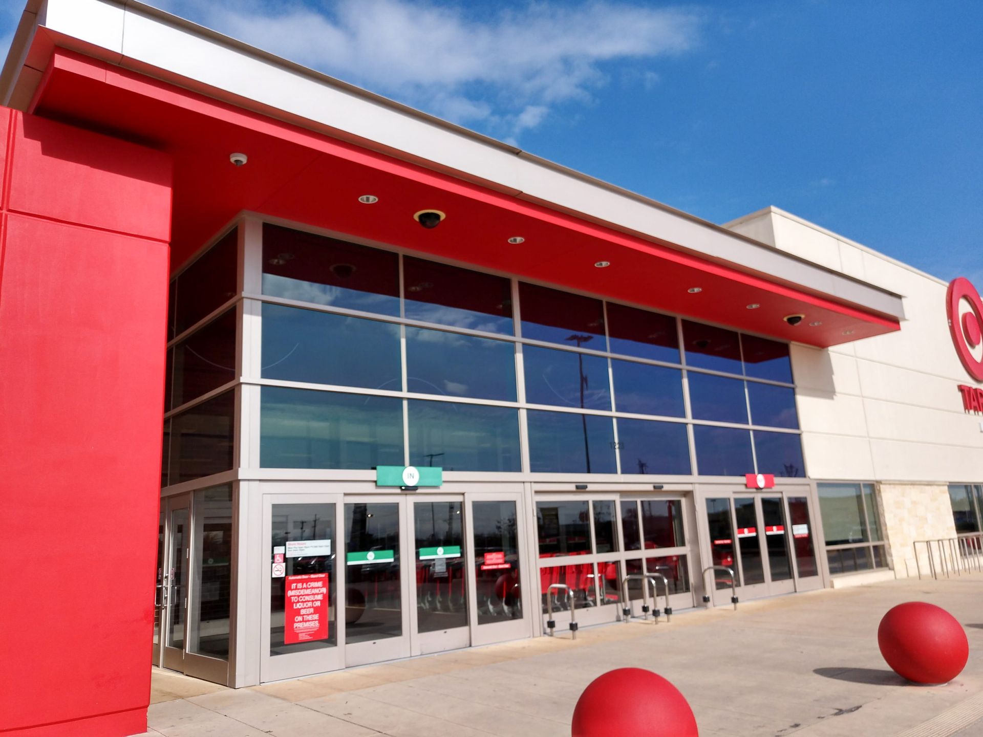A target store with a red and white facade