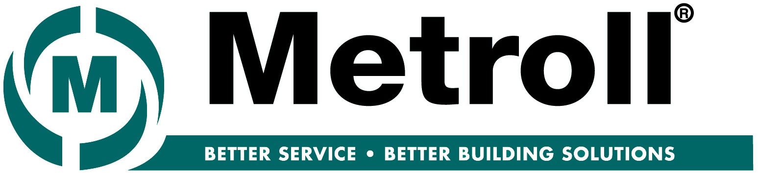 Metroll company logo featuring a teal "M" icon, black "Metroll" text, and a teal banner with the text "Better Building".