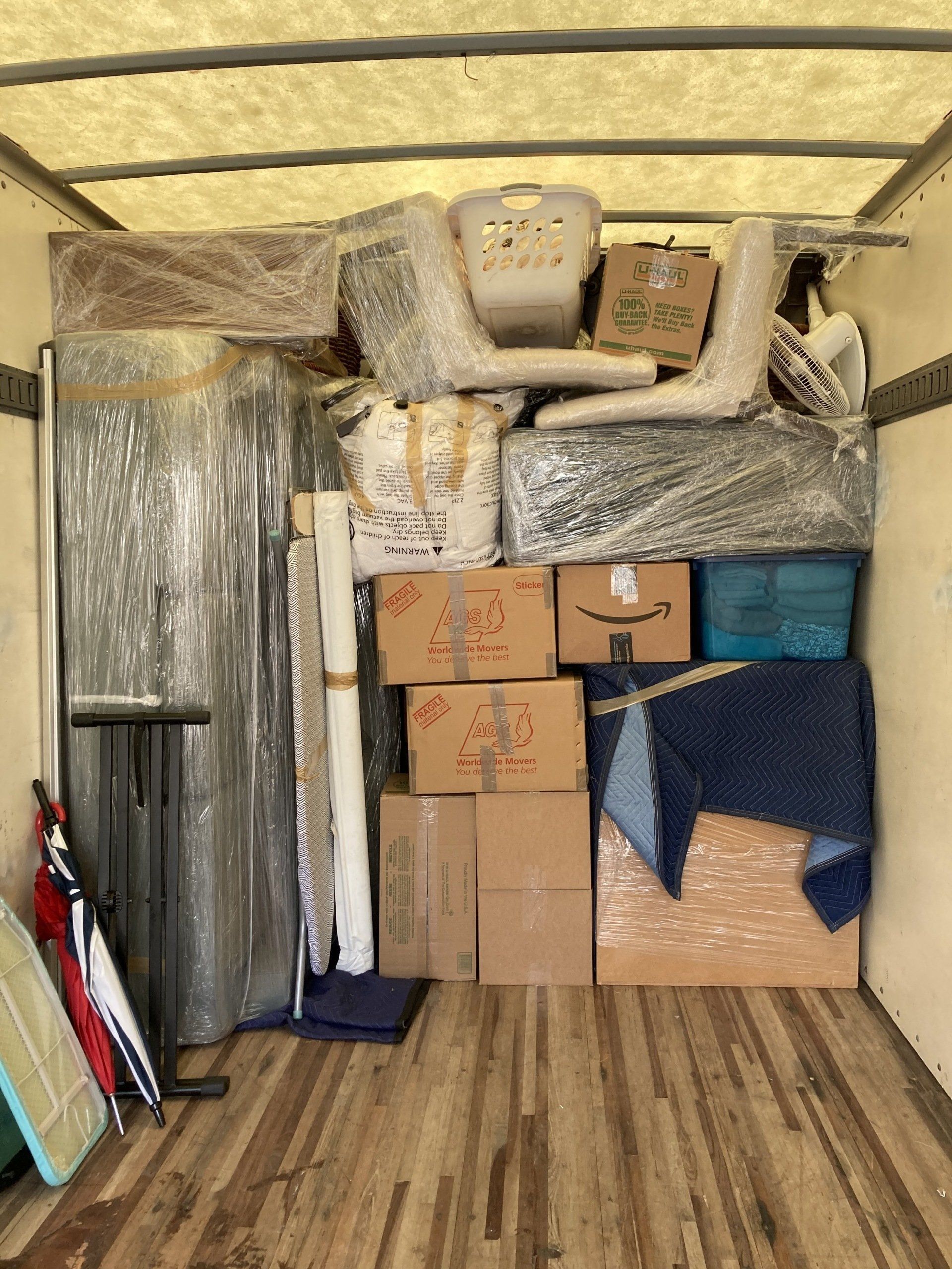 House furniture and other things put in the truck