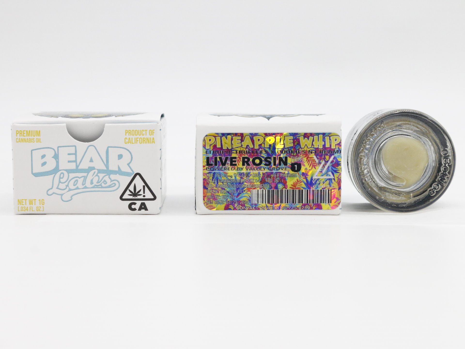 A box of bear labs next to a jar of Pineapple Whip