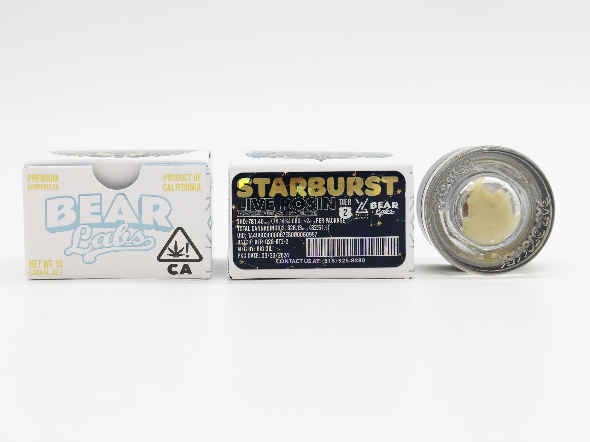 A box of bear labs next to a jar of Starburst