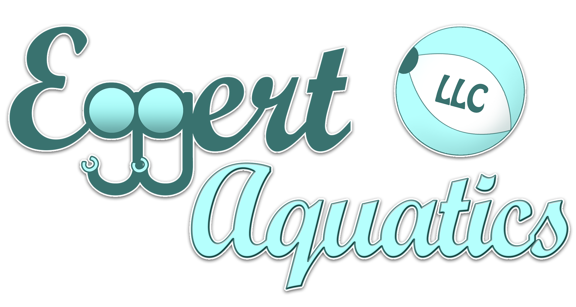 The logo for expert aquatics llc is blue and white