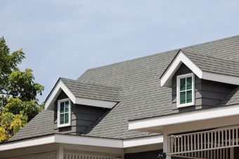 Roof shingles with garret house on top of the house