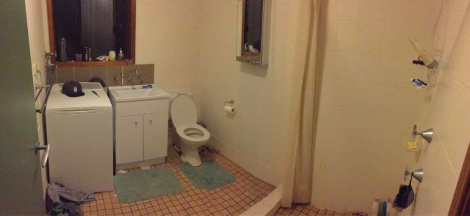 A Bathroom With a Toilet, Sink, and Shower — Affordable Plumbing In Port Macquarie, NSW