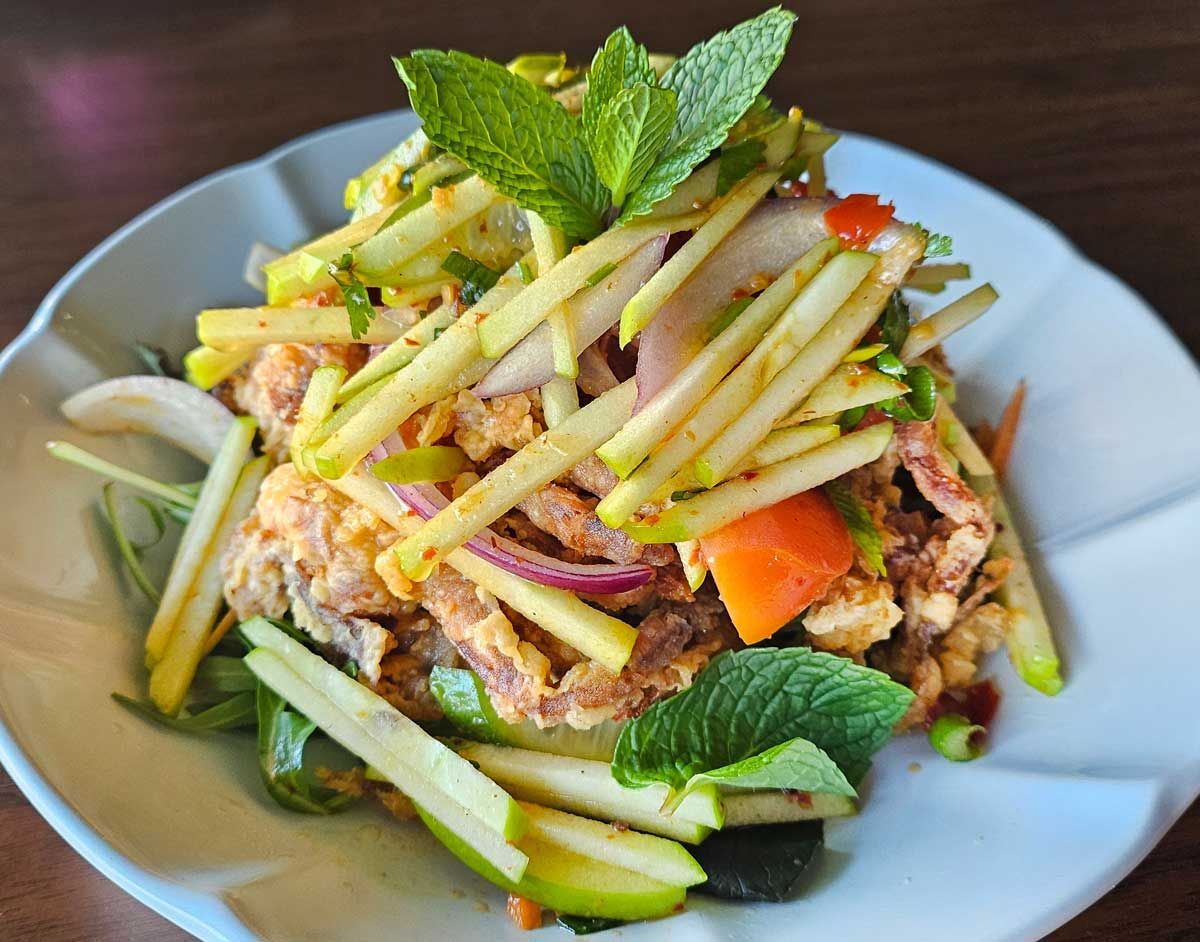 Soft Shell Crab Green Apple Salad at CHIM Thai Restaurant Penshurst