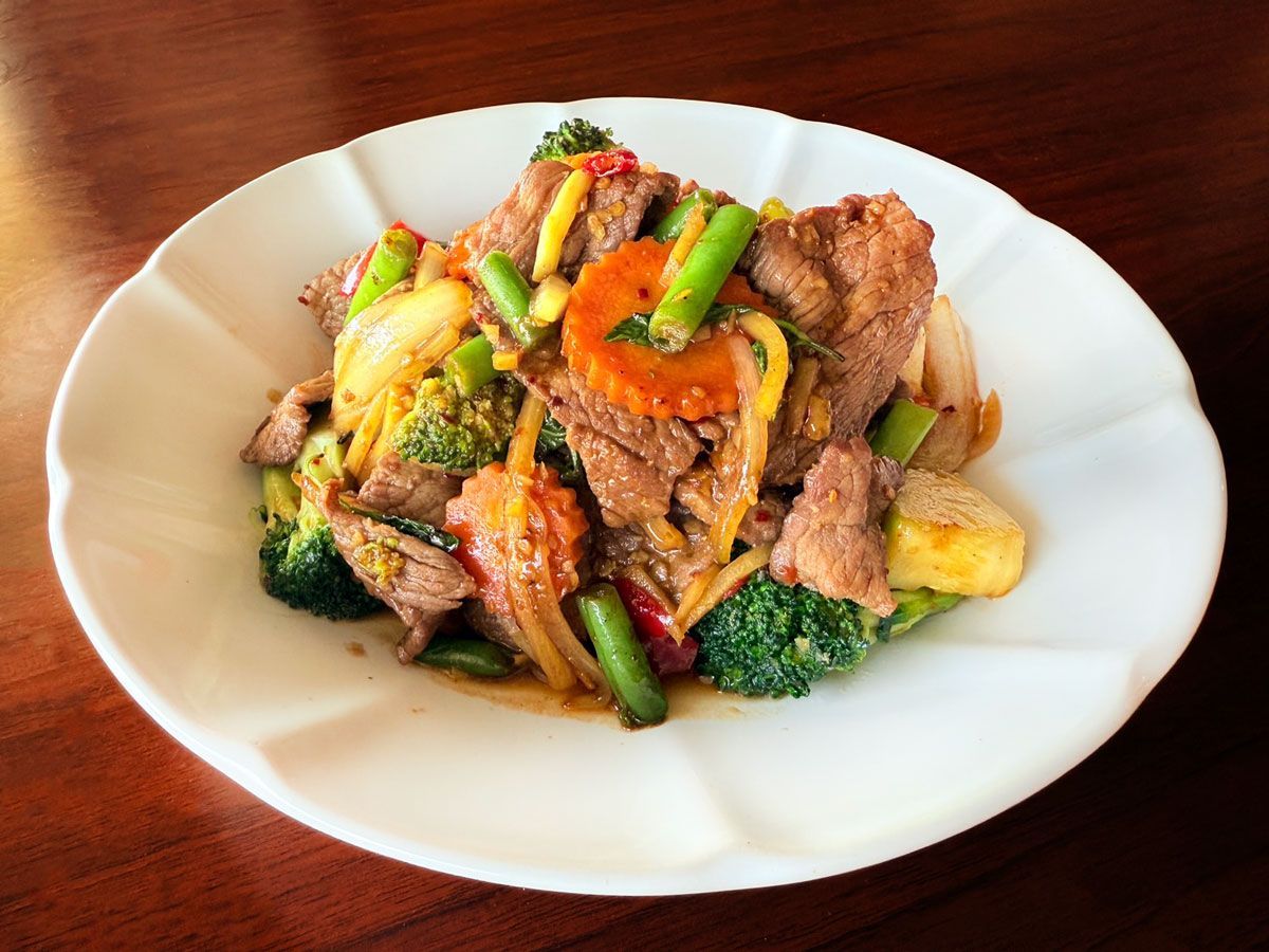 Chili Basil Beef at CHIM Thai Restaurant Penshurst