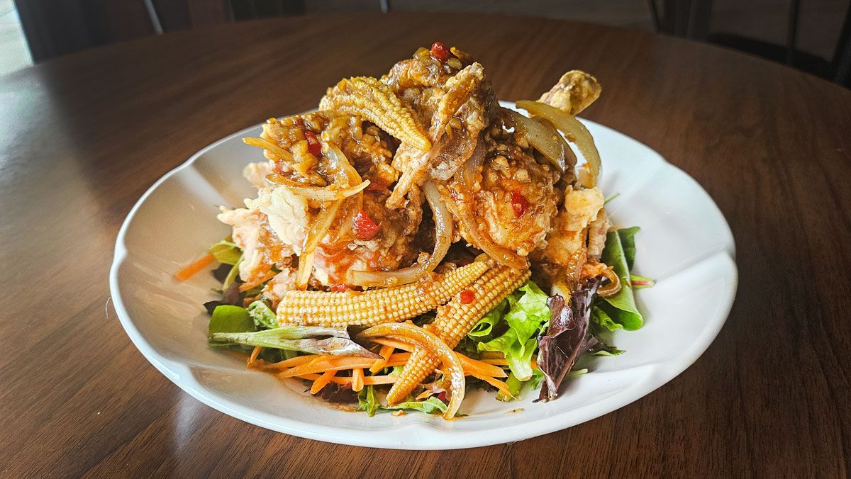 Soft Shell Crab Garlic Black Pepper at CHIM Thai Restaurant Penshurst