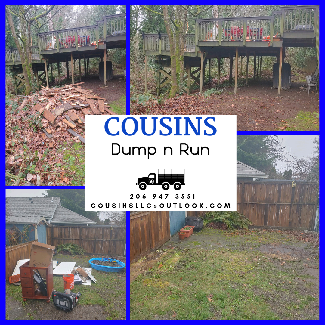 Backyard yard debris storm
