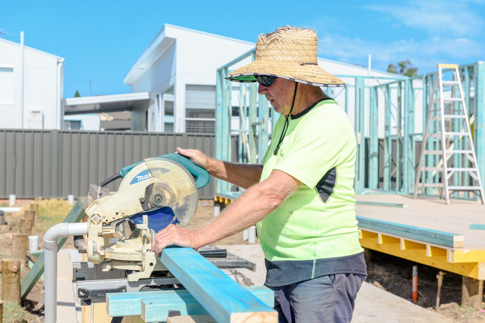 man building retirement homes