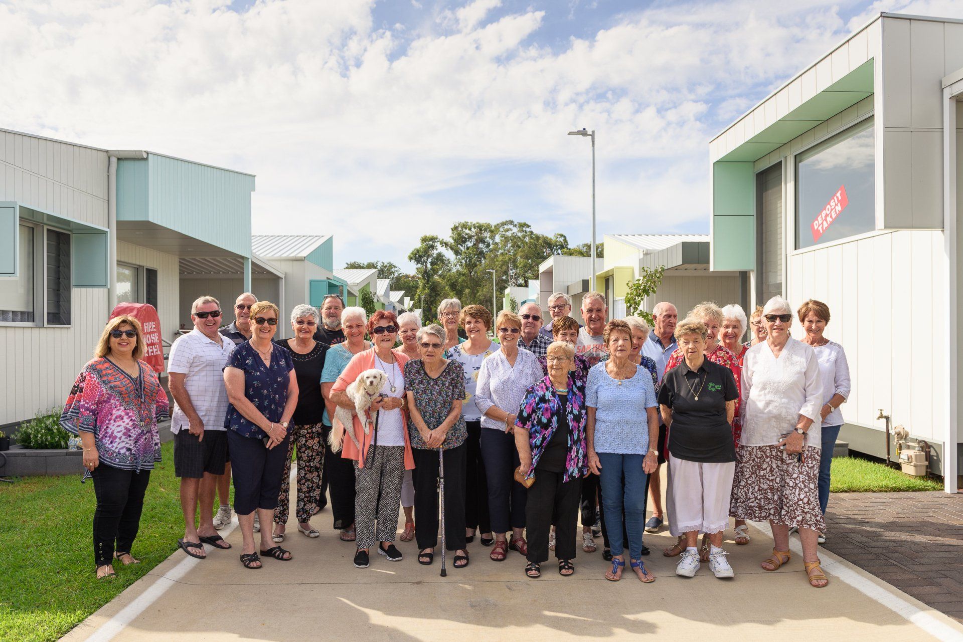 A group of people posing for a photo