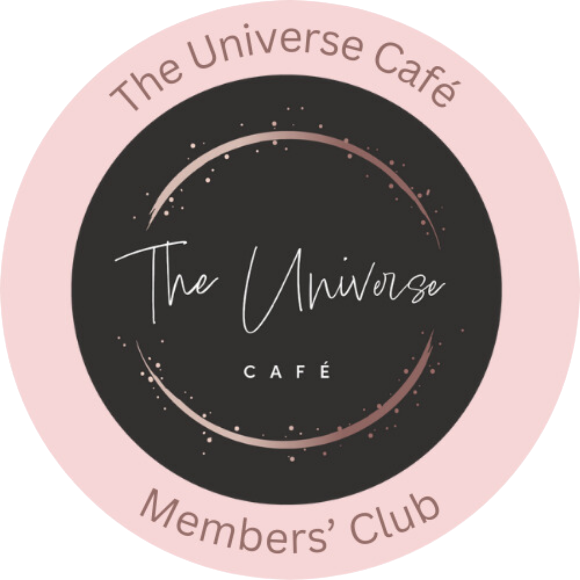 The logo for the universe cafe members club