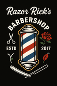 Razor Rick Barbershop in Austin, Texas logo