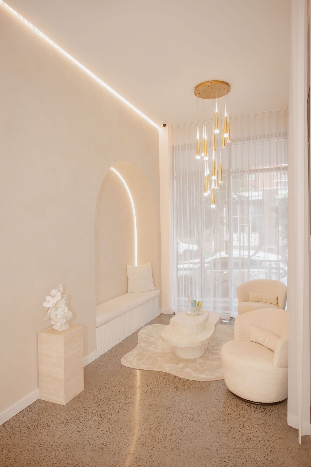 A Living Room with A Couch of A Studio — Gorjess Aesthetics in Corrimal, NSW