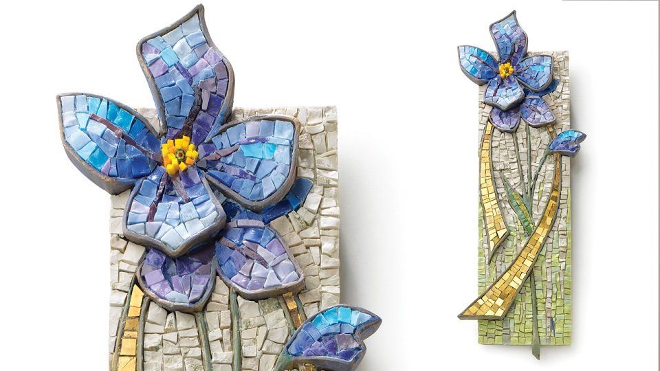 mosaico floreale per tomba