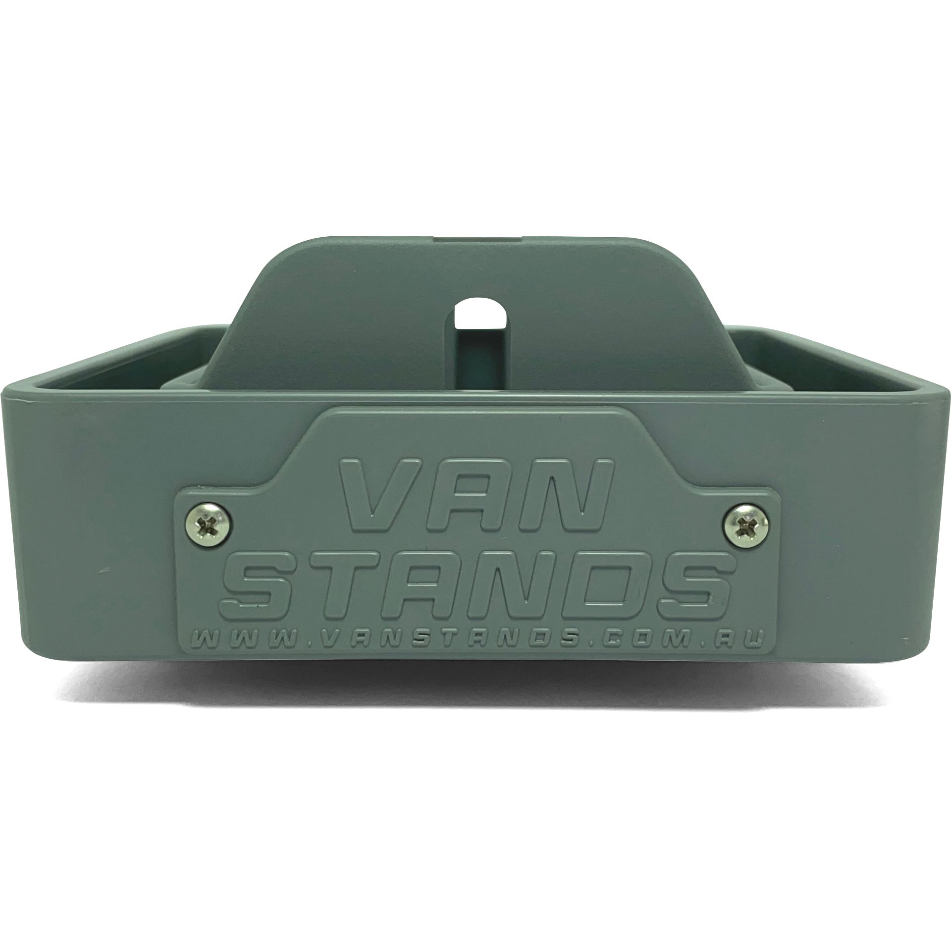 An Eastern Grey Van Stand with an Eastern Grey nameplate