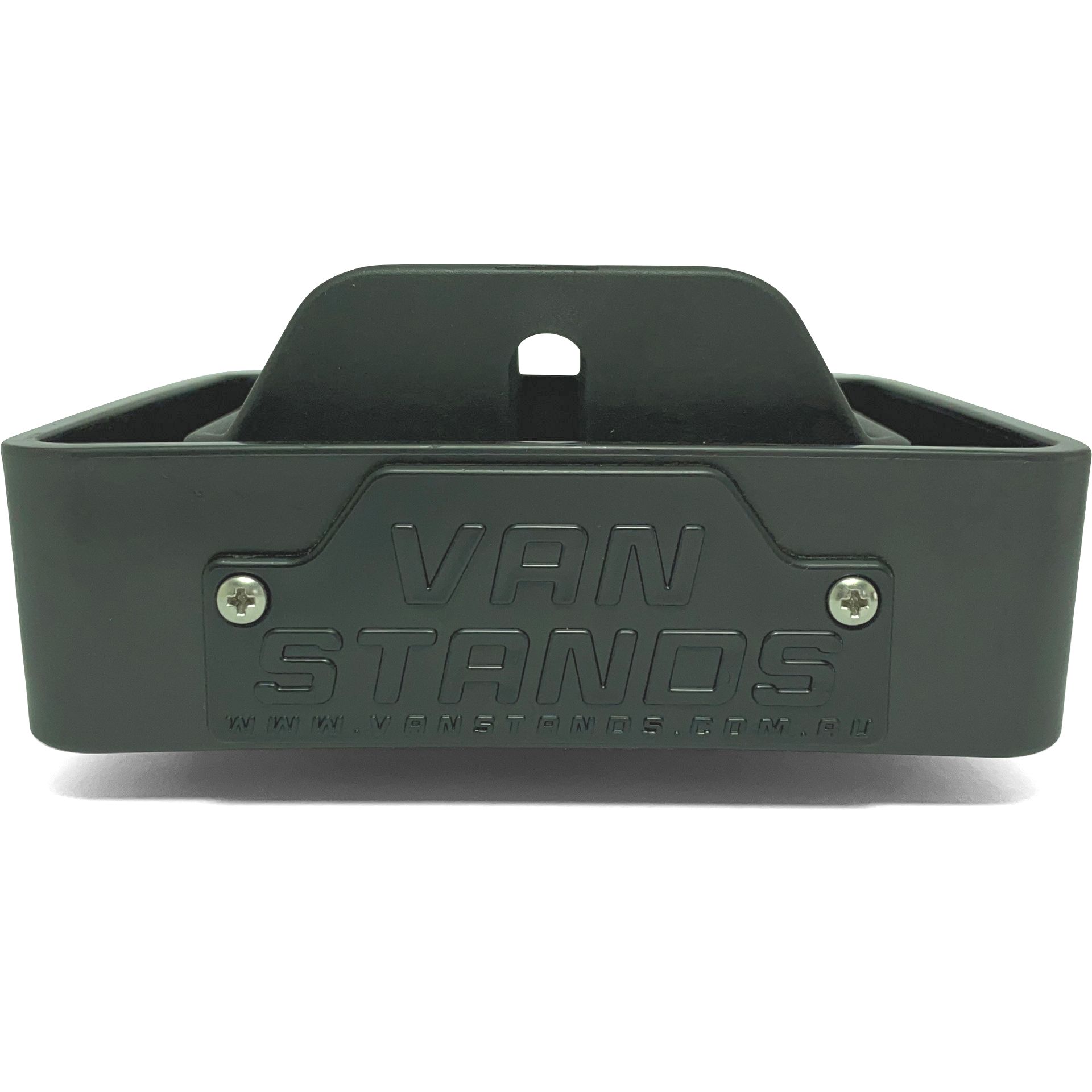 A Midnight Black Van Stand with a Midnight Black nameplate.