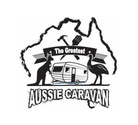 A logo for the Greatest Aussie Caravan