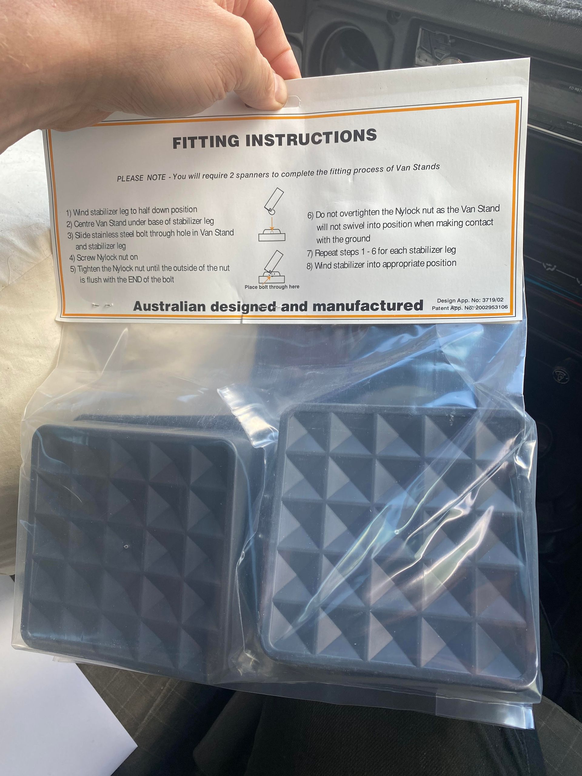 Van Stands original packaging