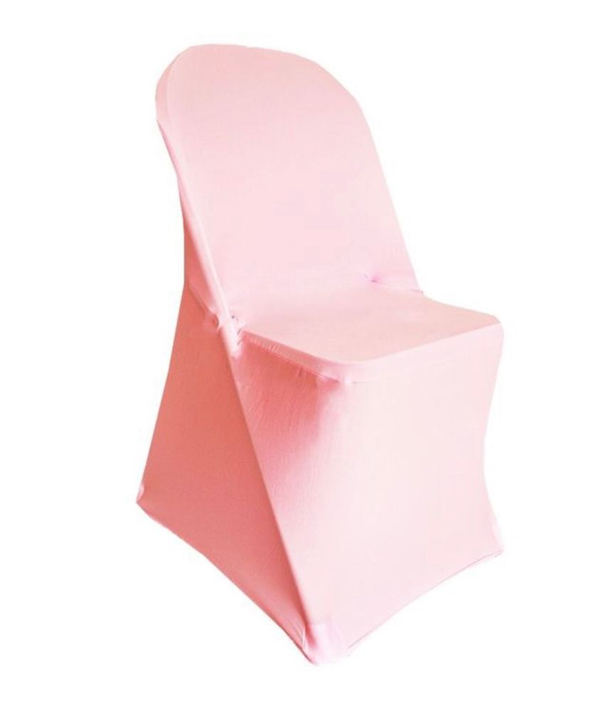 Light Pink Spandex Folding Chair Cover Rental