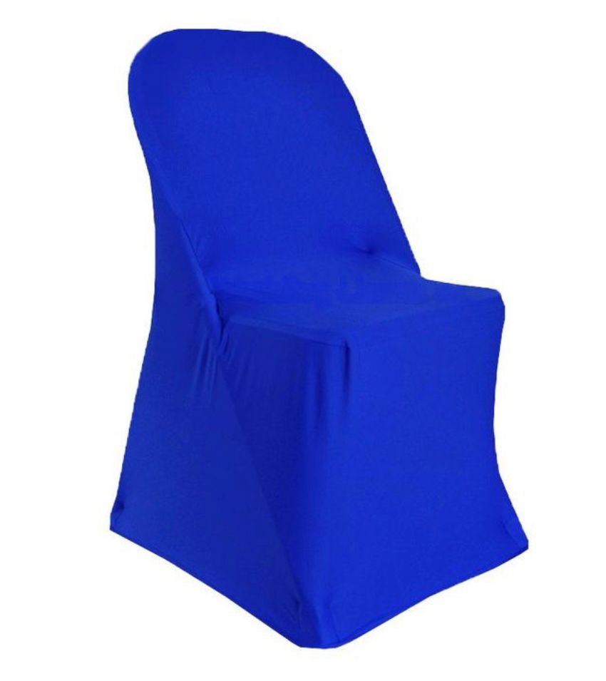 Royal Blue Spandex Folding Chair Cover Rental