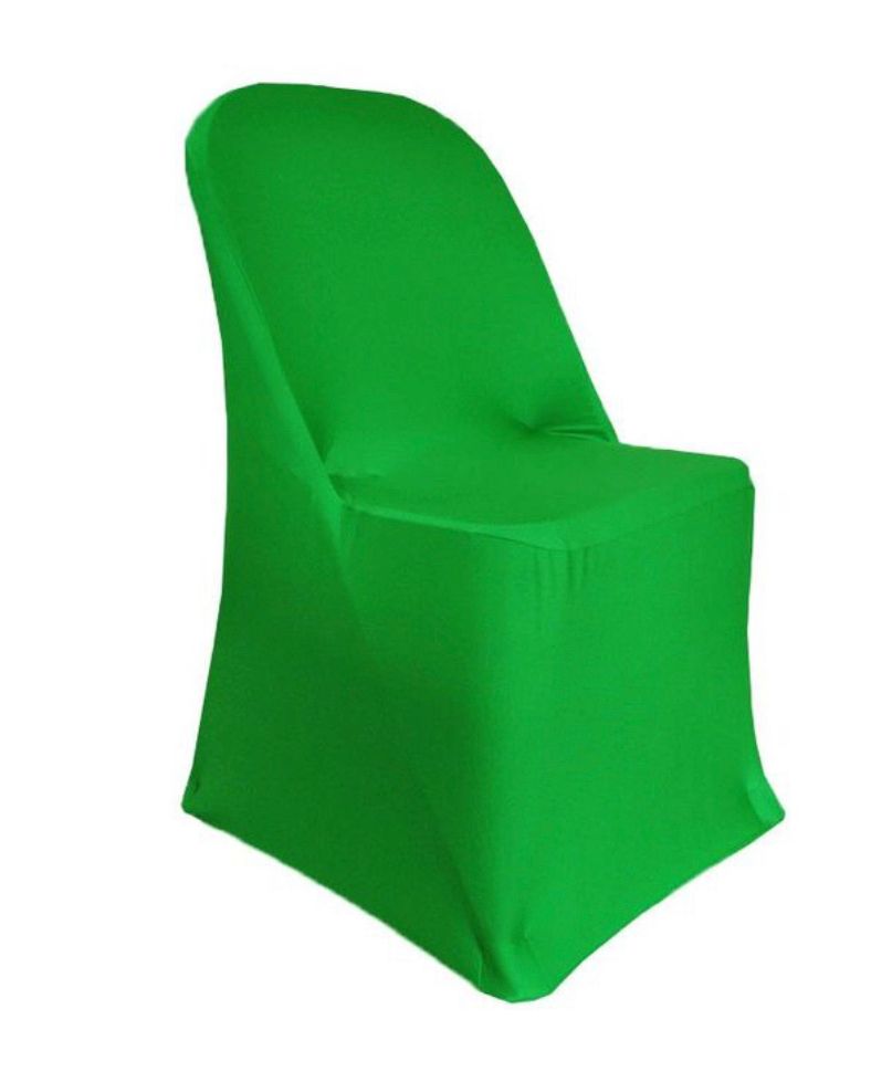 Green Spandex Folding Chair Cover Rental