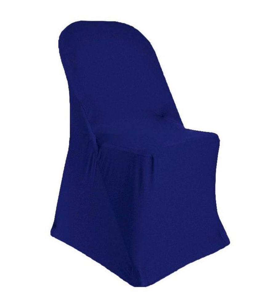 Navy Blue Spandex Folding Chair Cover Rental