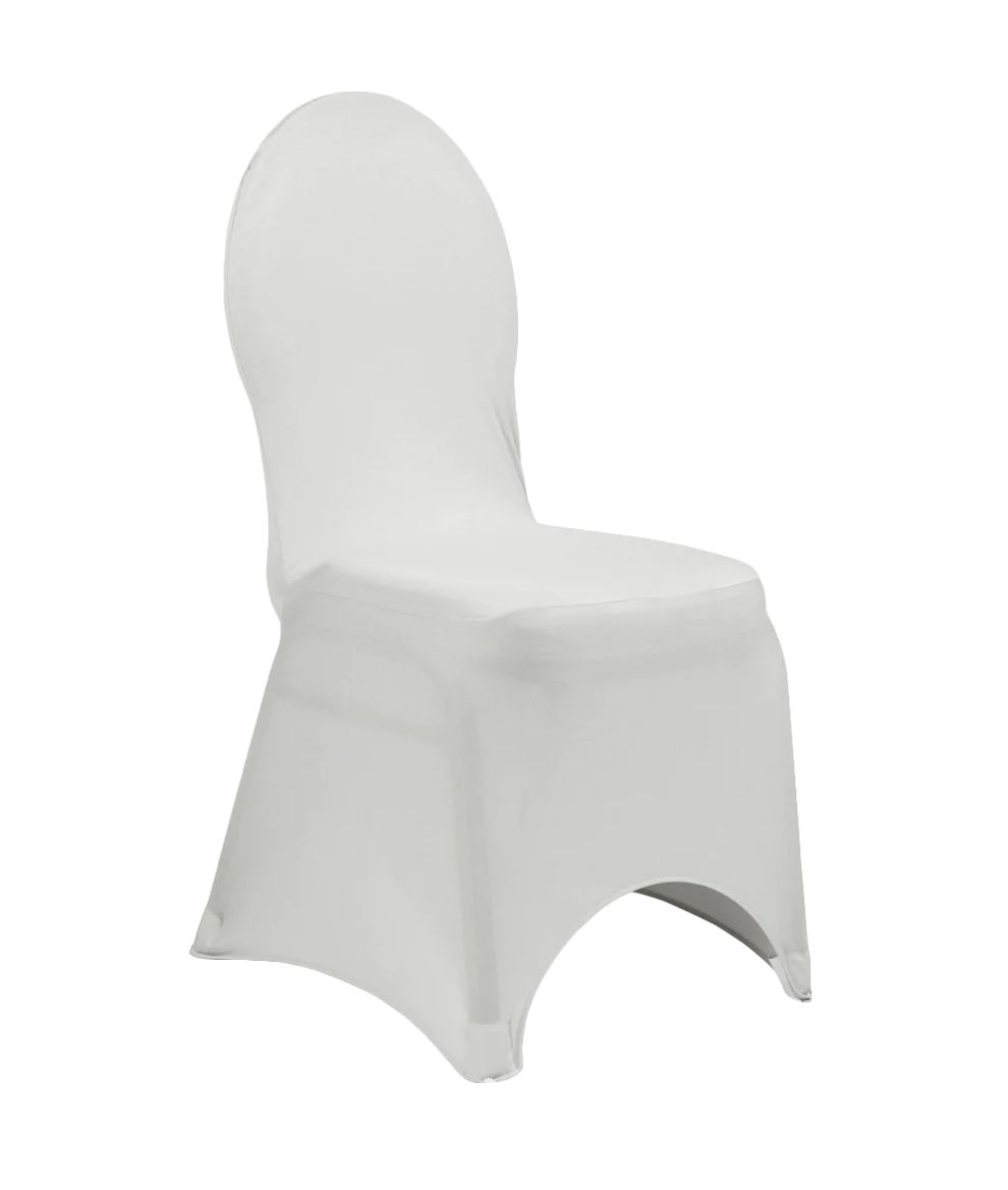 Silver Spandex Banquet Chair Cover Rental