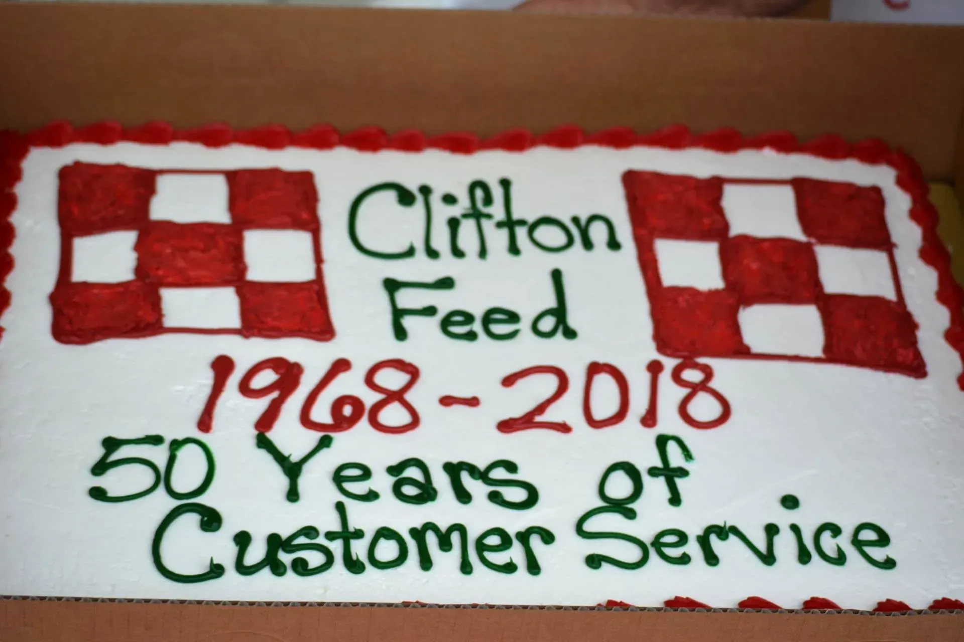50 Years of Customer Service Cake — Clifton, TX — Clifton Feed and Service