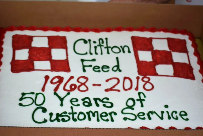 50 Years of Customer Service Cake — Clifton, TX — Clifton Feed and Service