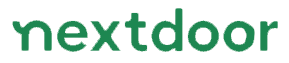 A green nextdoor logo on a white background