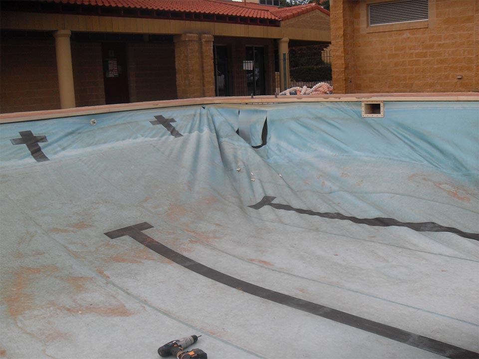 commercial pool under construction