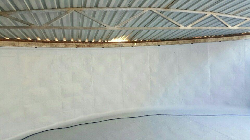 new liner inside water tank