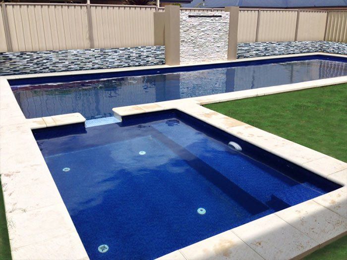 custom blue swimming pool