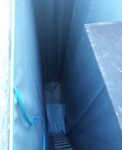 repairing parts with ladder