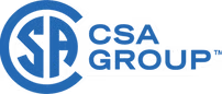 The csa group logo is blue and white on a white background.