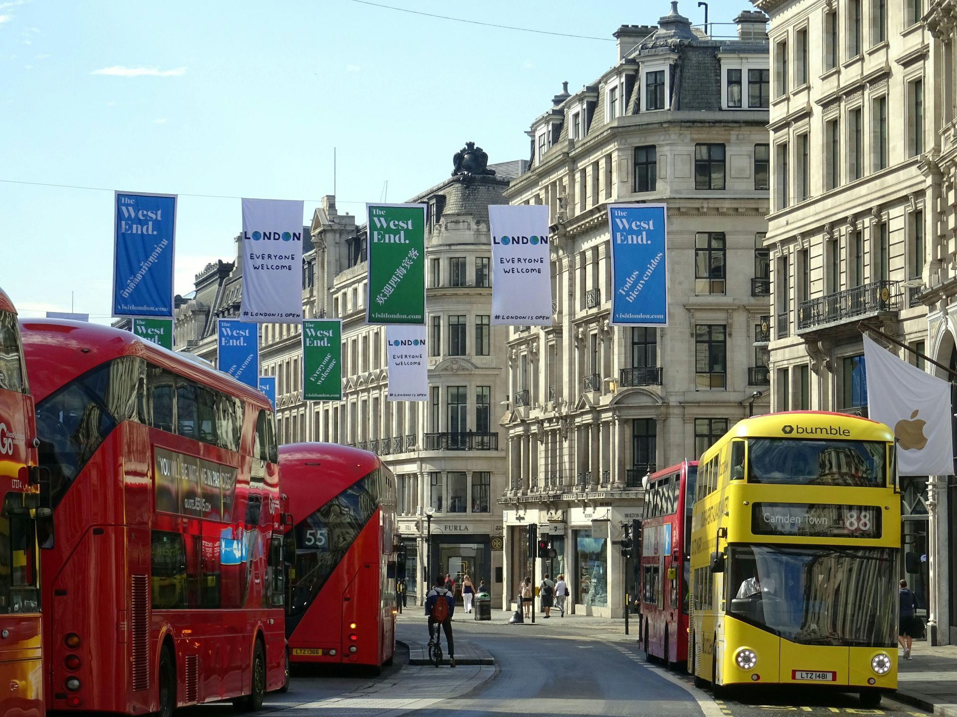 Street banners hanging 