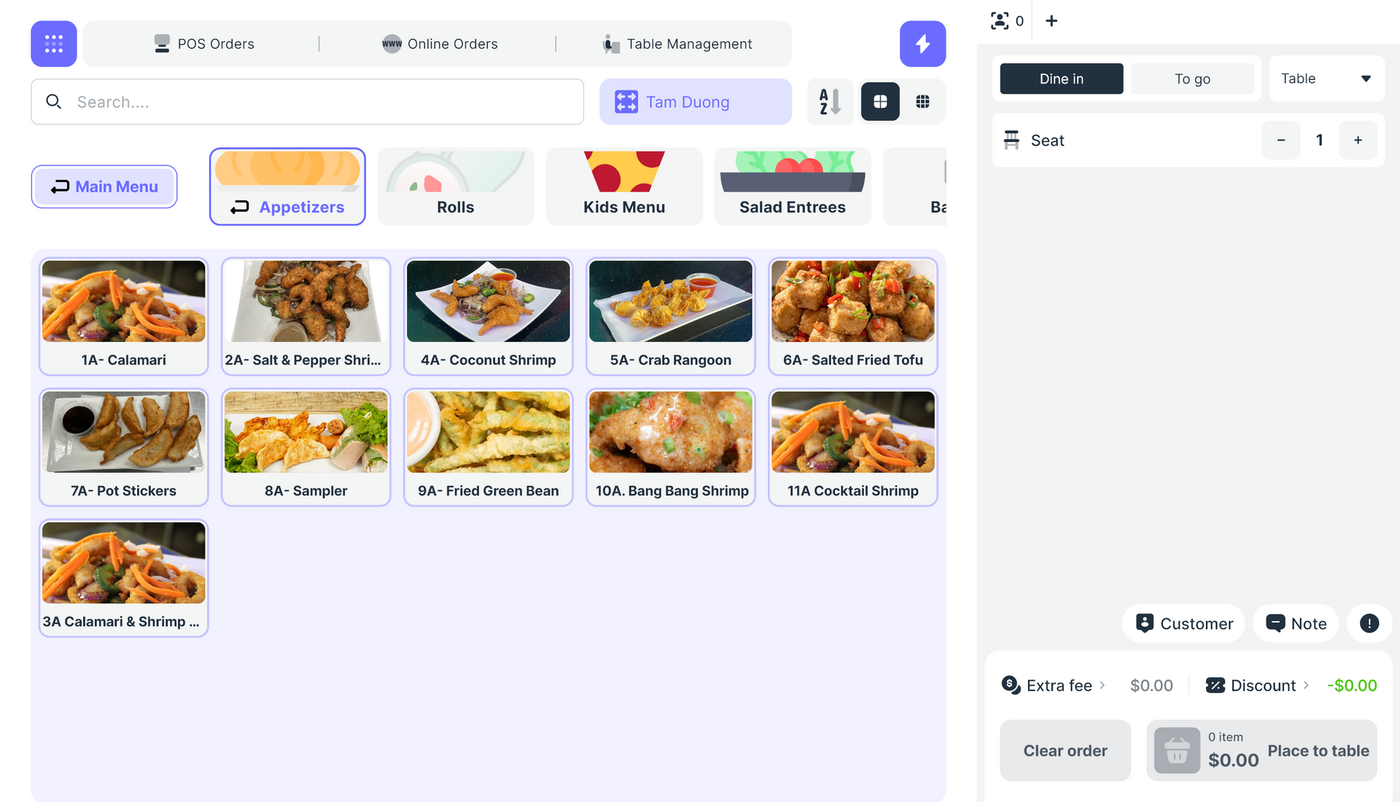Breakfast menu website with bagel, call to action, and food photos.