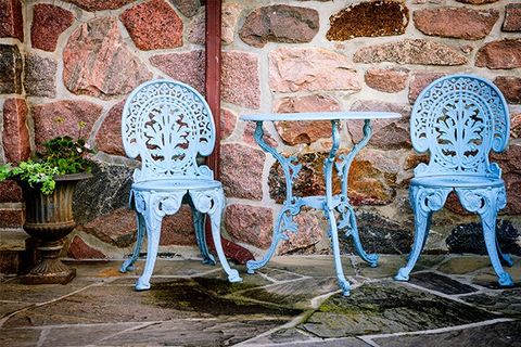 Blue Painted Metal Outdoor Furniture — Cathedral City, CA — BJ’s Powder Coating