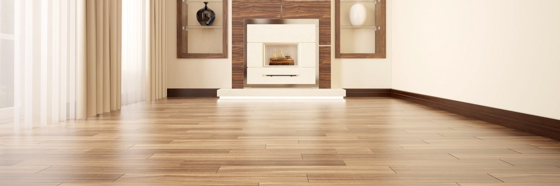 Caminetto con parquet