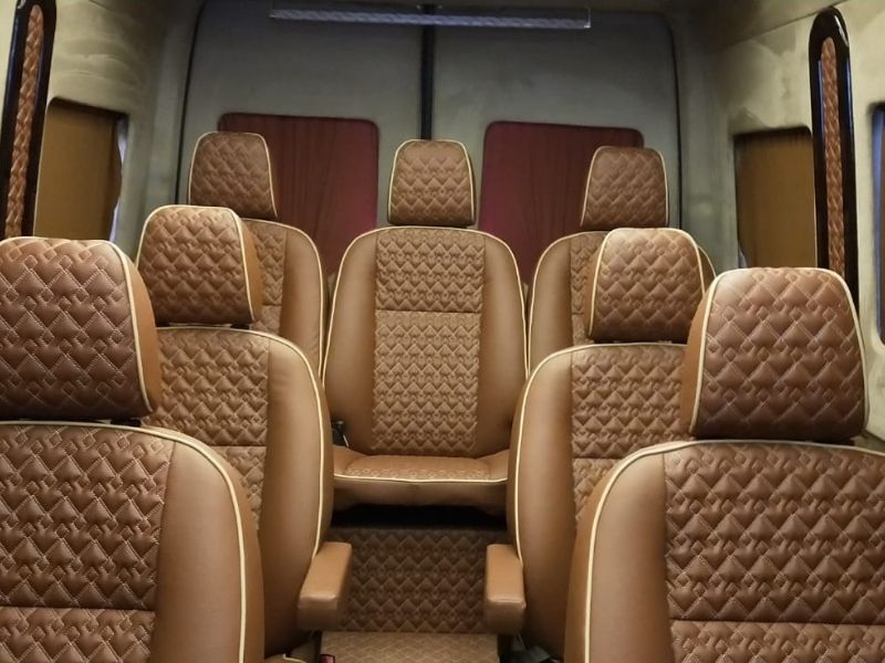 Volkswagen Crafter VIP 9 Seater Minibus passenger cabin leather seats