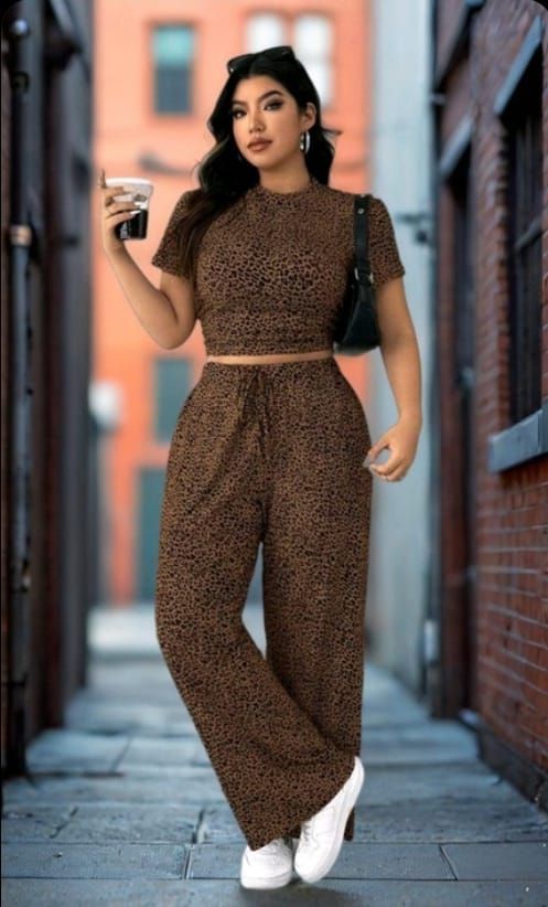 Conunto Animal Print tela Morley Viscosa