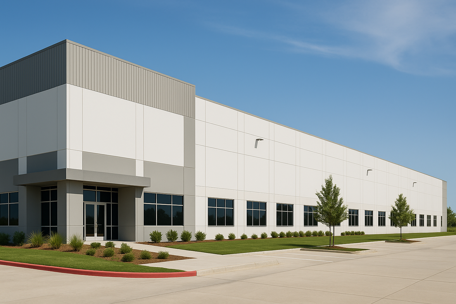 Rendering of SPC Group’s $165M Paris Baguette manufacturing facility planned for Highpoint Business Park in Burleson, Texas