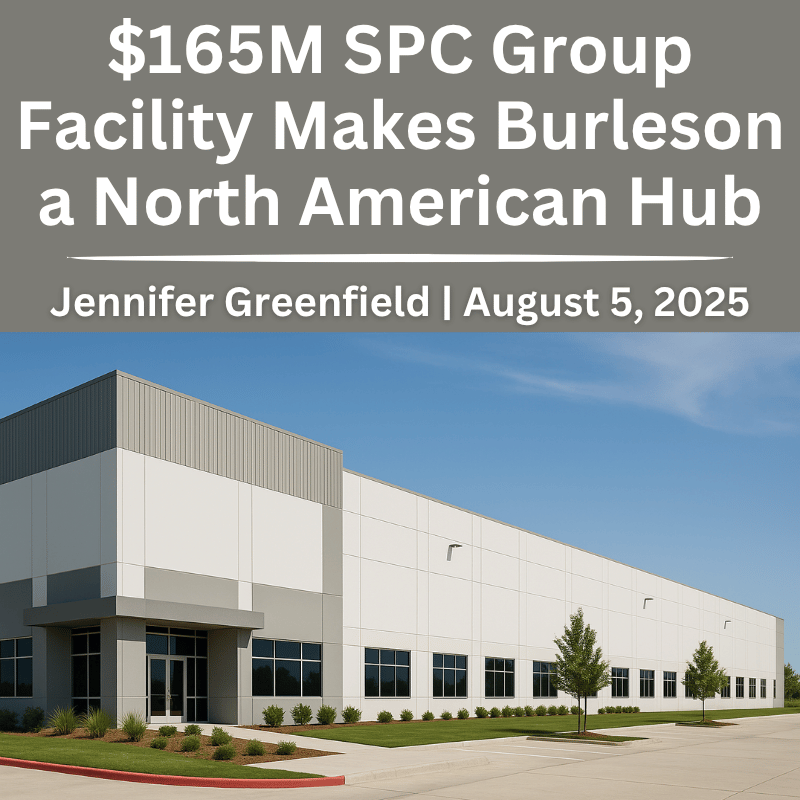 SPC Group and Paris Baguette branding featured on concept image for new Burleson, Texas facility