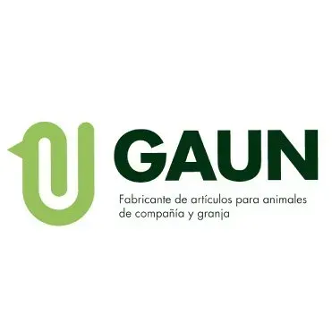 Un logotipo verde y negro para una empresa llamada Gaun.