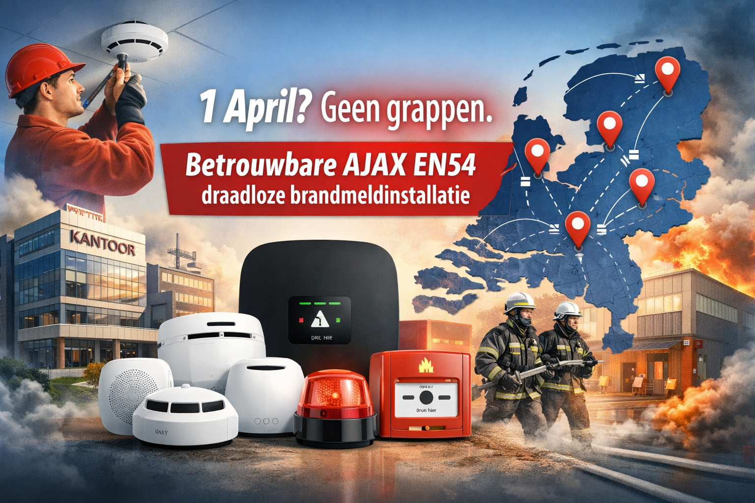 1 April Geen grappen  AJAX EN54 Brandmeldinstallatie