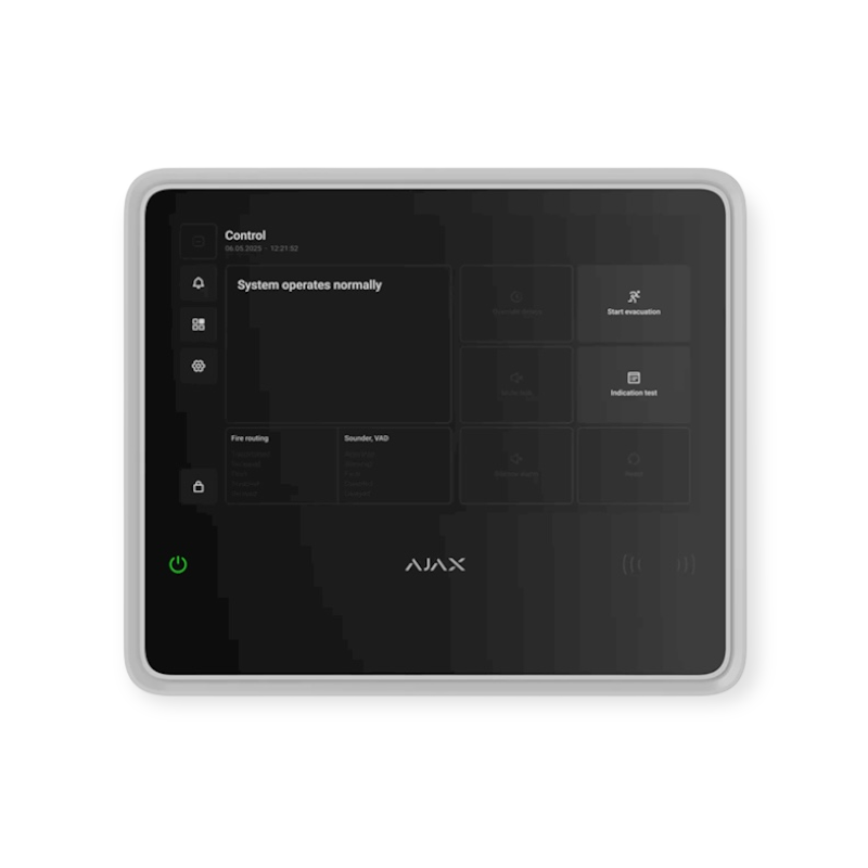 AJAX EN54 Fire HUB Jeweller wit