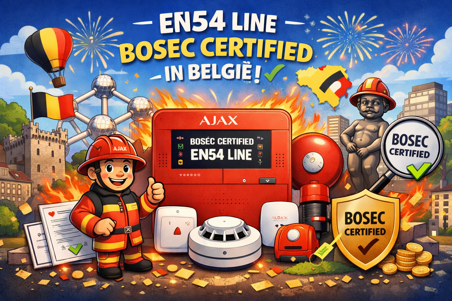 AJAX EN54 Line nu officieel BOSEC-gecertificeerd in België
