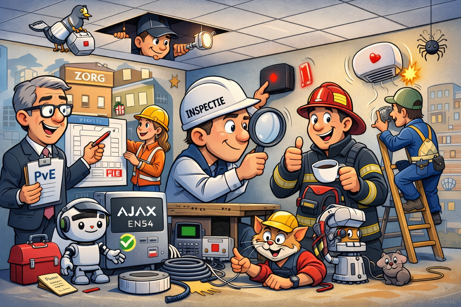 AJAX EN54 draadloze nevenindicator – speciaal ontwikkeld voor Nederland