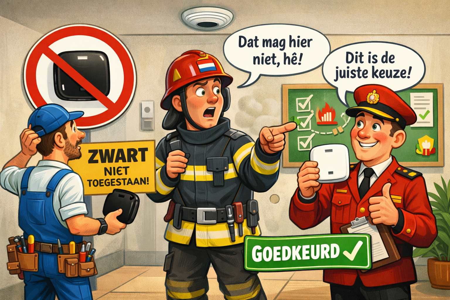 AJAX EN54 nevenindicator zwarte versie niet toegestaan in Nederland