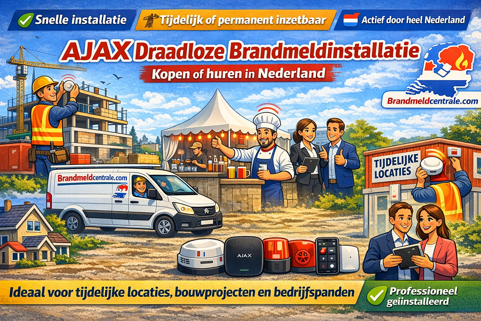 Dé specialist in EN54 draadloze AJAX brandmeldsystemen